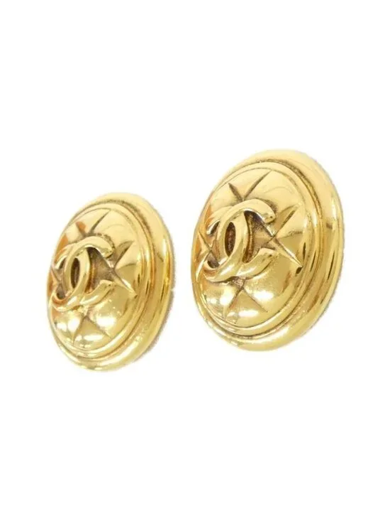 Chanel Vintage Earrings Gold - Picture 2 of 3